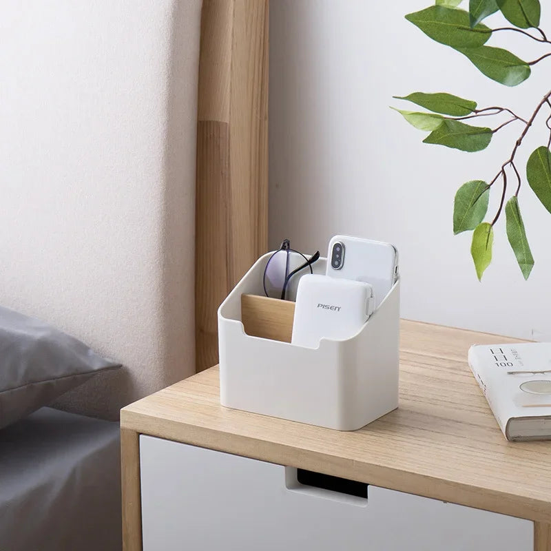 Plastic Desktop Storage Box for Remote Controls Tissues Cosmetics Office Supplies Living Room Organization Peaceful Pleasures Health and Wellness