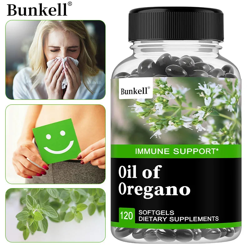 Oregano Oil Capsules - Carvacrol & Thymol, Immune, Digestive & Intestinal Flora Support, Antioxidant, Boosts Blood Circulation Peaceful Pleasures Health and Wellness