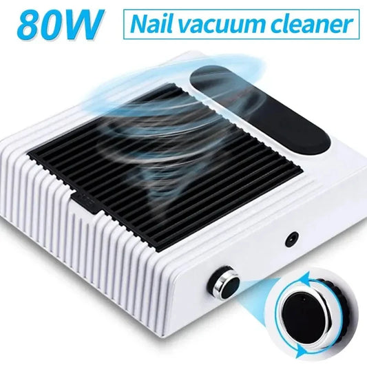 80W Powerful Nail Dust Collector For Manicure Nail Vacuum Cleaner With Fitter Nail Dust Fan Manicure Salon Equipment Peaceful Pleasures Health and Wellness
