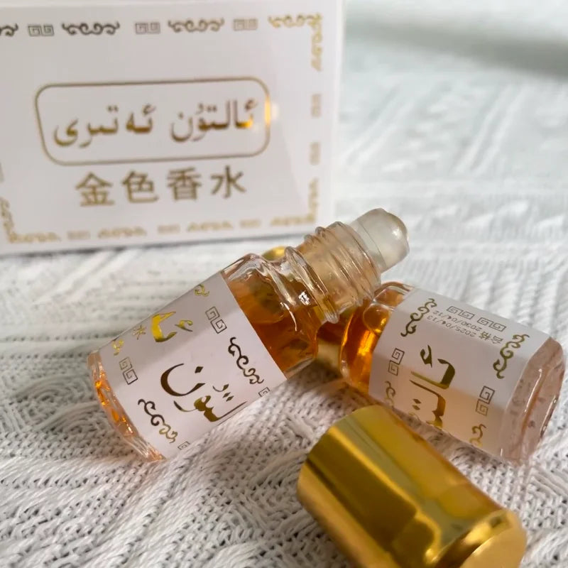 Arabian Brand Gold Perfume Unisex Portable Roll-on Perfume Pheromone Long-lasting Fresh Charming Dating Daily Eau De Toilette Peaceful Pleasures Health and Wellness