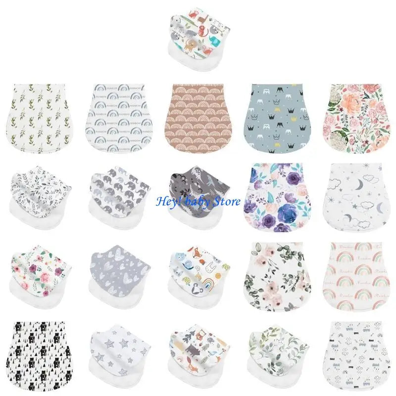 Soft Absorbent Baby Burp Cloths – Newborn Feeding & Teething Bibs