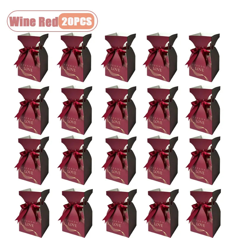 Flower Gift Box Bouquet Wrap with Handle – 10–40 Pack