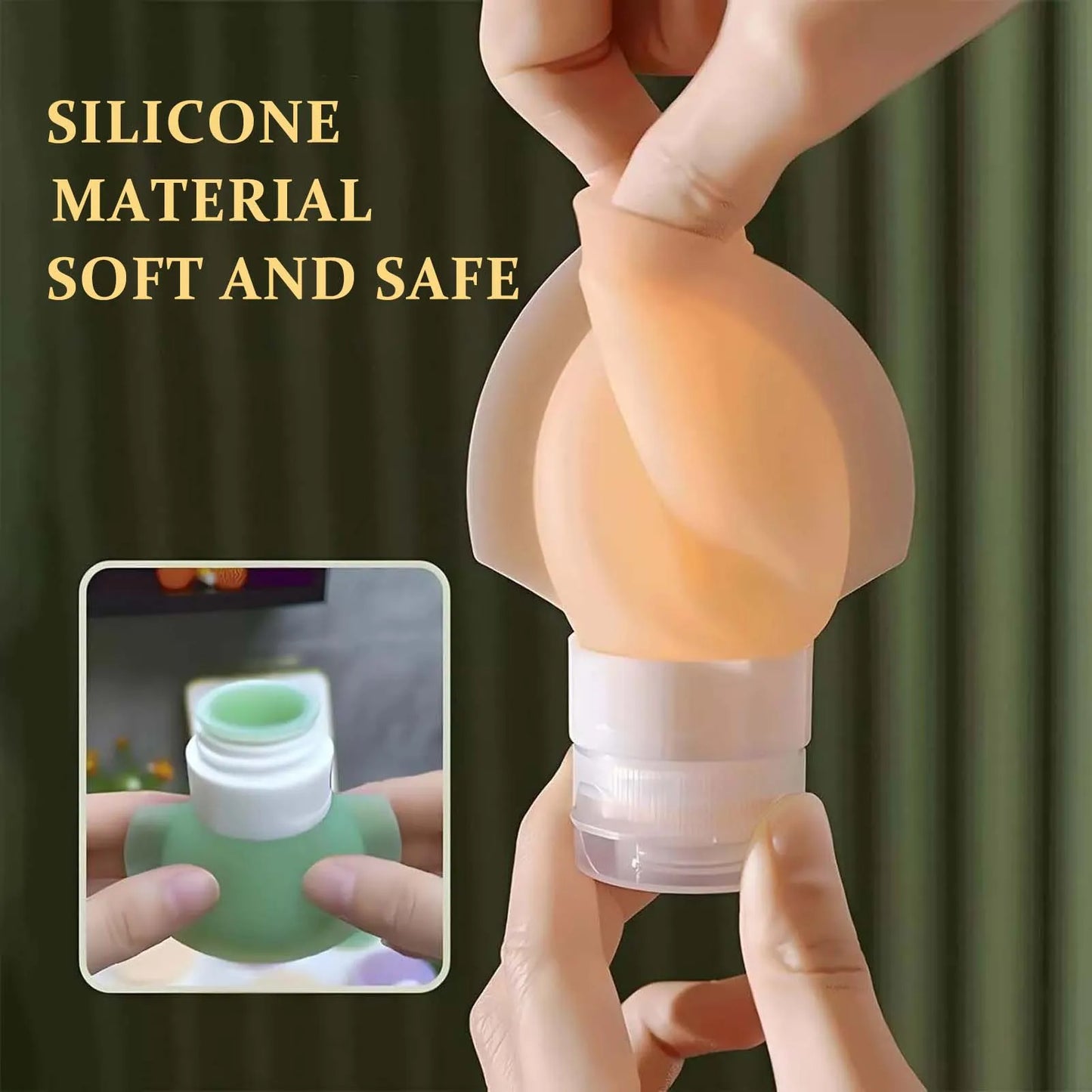 Silicone Travel Dispenser Bottles Wide Opening Design Easy Filling Dispenser Bottles for Cosmetic Shampoo and Lotion Peaceful Pleasures Health and Wellness