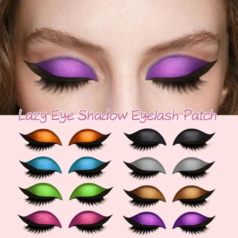 Colorful Lazy Eyelash Stickers,Reusable Lazy Eye Shadow Eyelash Patch, Waterproof Self Adhesive False Eyelash Makeup Stickers Peaceful Pleasures Health and Wellness