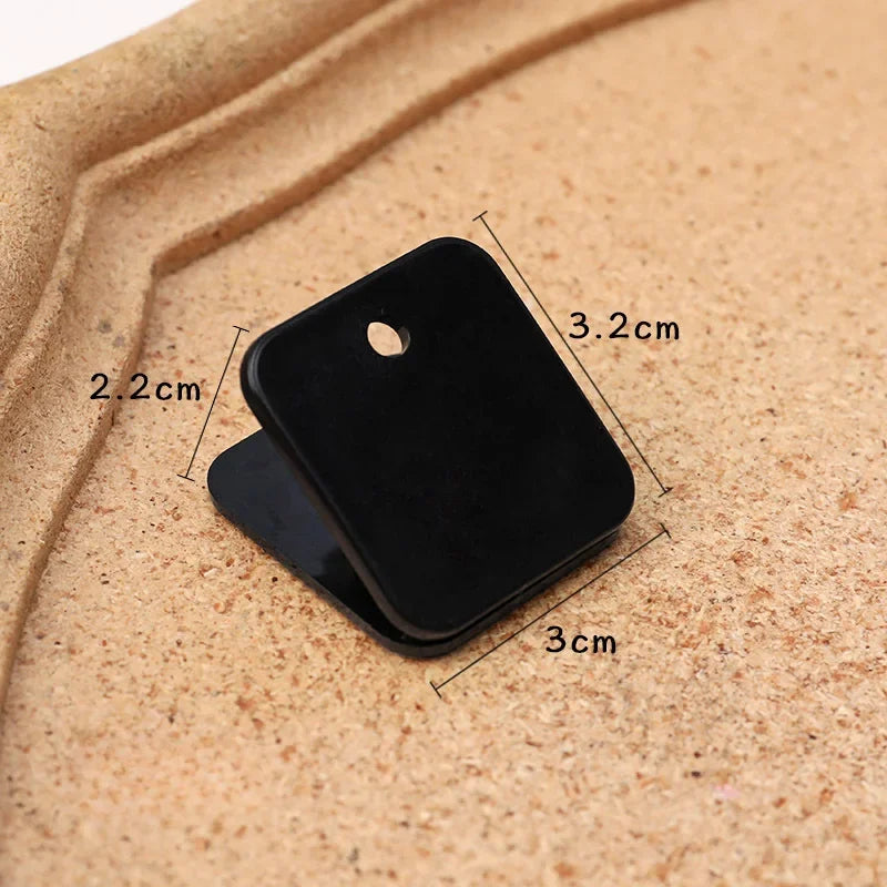 6pcs Mini Simple Cute Square Transparent Acrylic Clip Study Material Test Paper Storage Binder Clip Office Documents Paper Clamp Peaceful Pleasures Health and Wellness black 5pcs