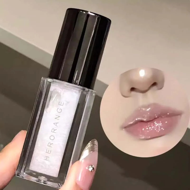 HERORANGE Pearlescent Glitter Lip Gloss | Long-Lasting Shimmer