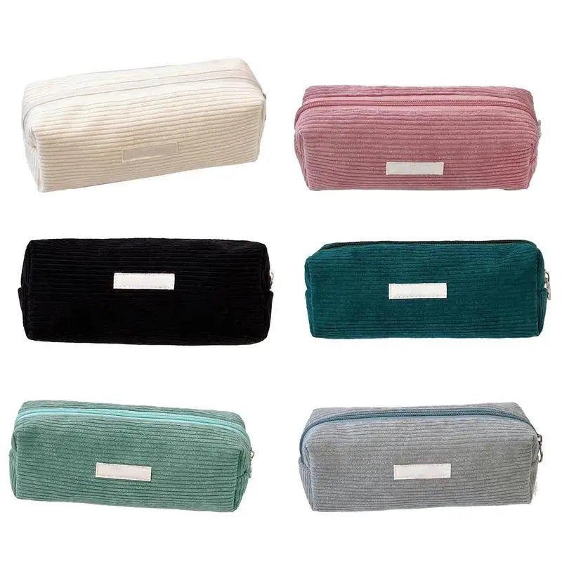 Pencil Bag Large Capacity Simple Cute Pencil Case Large Capacity Multifunctional Canvas Pen Box Desktop Stationery Organizer Peaceful Pleasures Health and Wellness