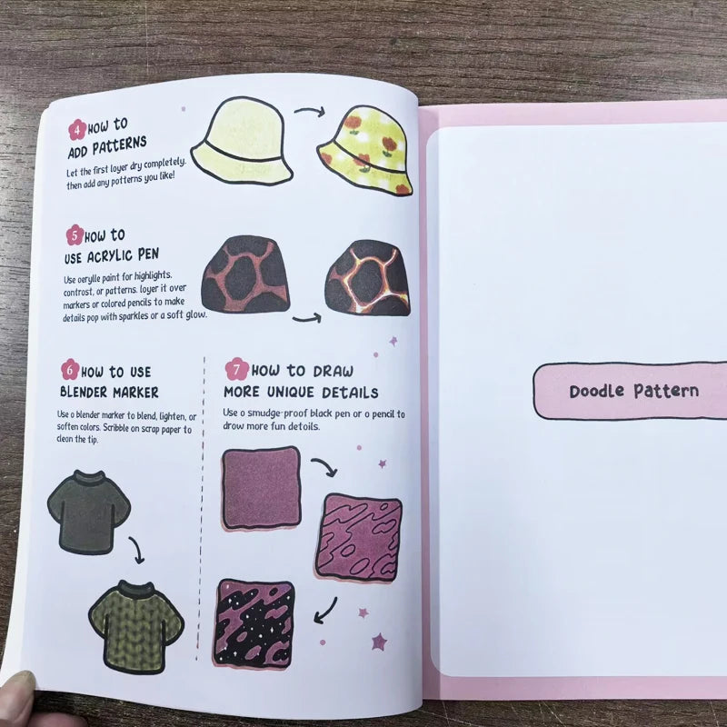 Coloring Book Adults Kids How Draw Patterns Easy Fun Step-by-step