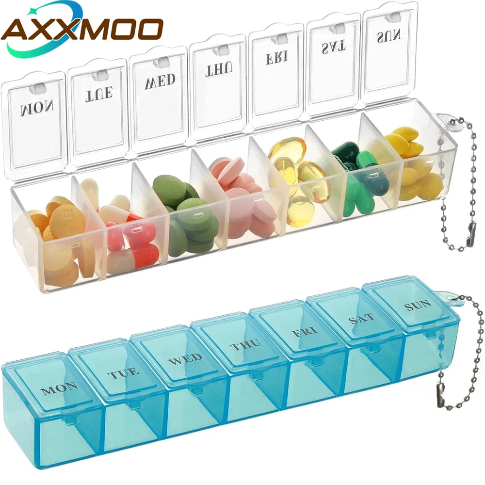 Weekly Pill Organizer, Large 7 Day Pill Box, Daily Vitamin Case Medicine Box,Pill Containers for Medicine Supplements Fish Oil Peaceful Pleasures Health and Wellness