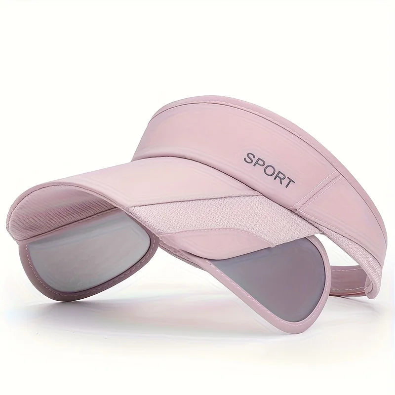Women's hats with a pull-out brim, summer sun visor, a retractable brim for face protection, a Korean-style large-brim cycling s Peaceful Pleasures Health and Wellness 1pc pink