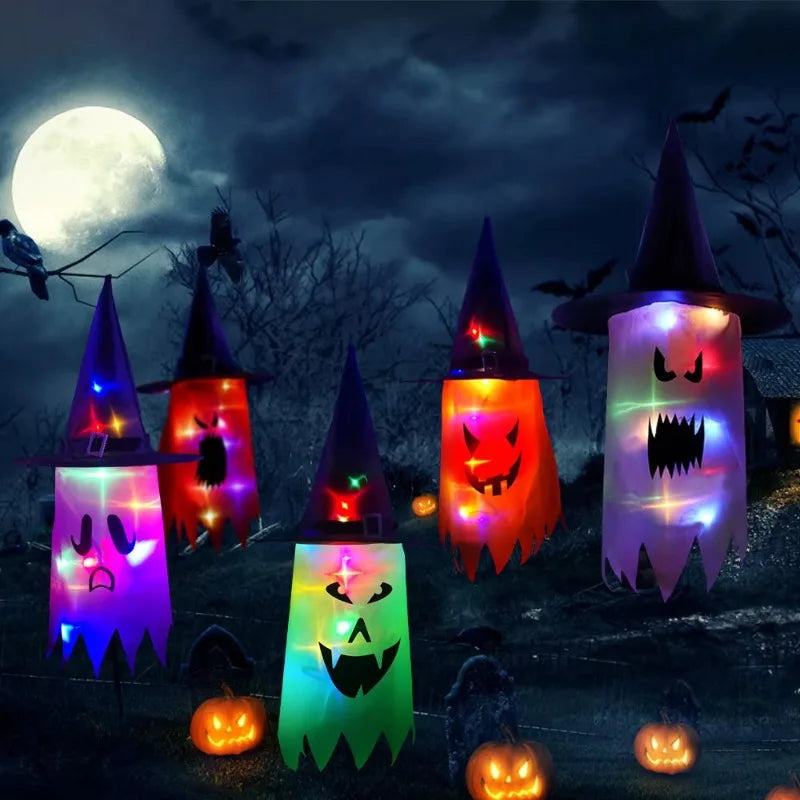 LED Light-Up Witch Hat | Halloween Glow Cosplay Costume