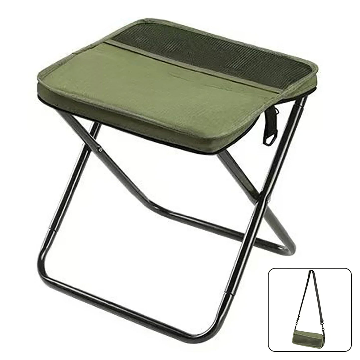 Portable Folding Camping Stool with Carry Bag | 265 lb