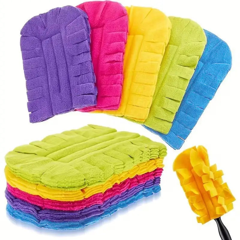 Reusable Duster Replacement Cloths Dry Wet Dual Use Dust Removal Sleeve Washable Pet Hair Household Gap Cleaning Duster Pad Peaceful Pleasures Health and Wellness