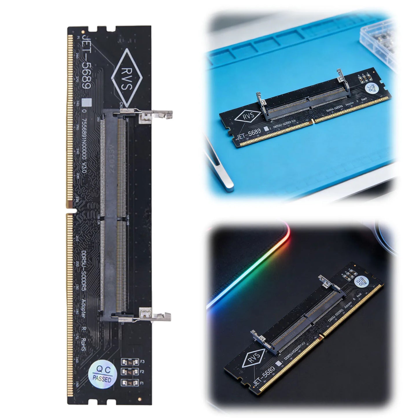 DDR5 Laptop To Desktop Memory Adapter Board Multi-Purpose Memory Connector Converter Adaptor for PC Computer DIY Accessory Peaceful Pleasures Health and Wellness