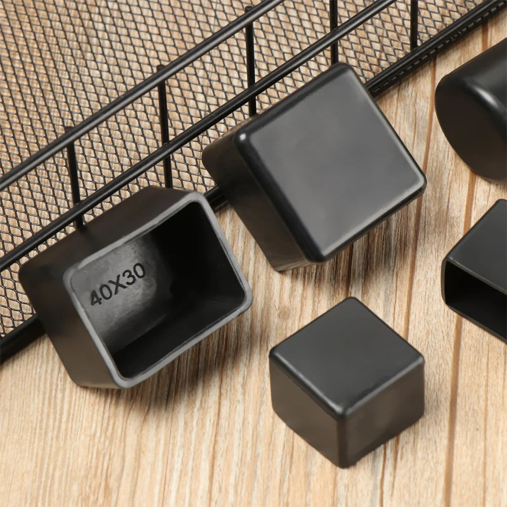 4-Pack Square Chair Leg Caps | Non-Slip Floor Protector Pads