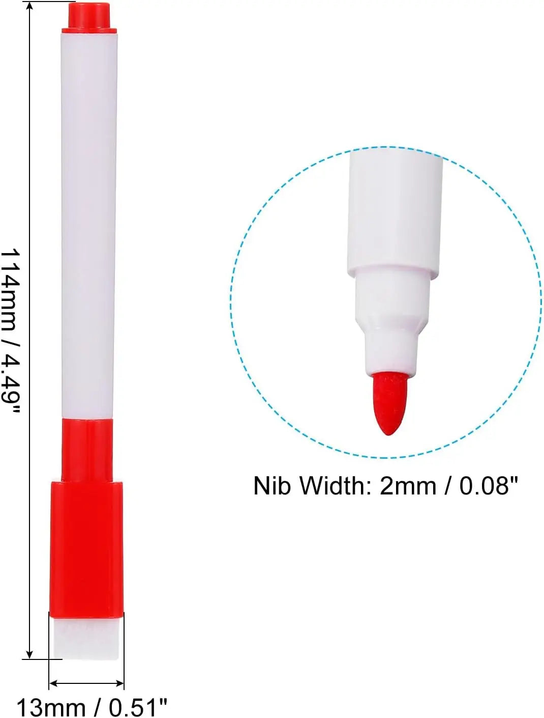 Magnetic Dry Erase Markers with Eraser Cap, White Board Mini Dry Erase Markers Bulk, Fine Point Tip Student White Board Markers Peaceful Pleasures Health and Wellness