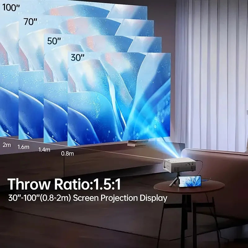 Portable Projector TFT LCD 1080P 1920*1080P Wifi Bluetooth Mini Projectors Home Theater Cinema Outdoor Mini proiettore Peaceful Pleasures Health and Wellness