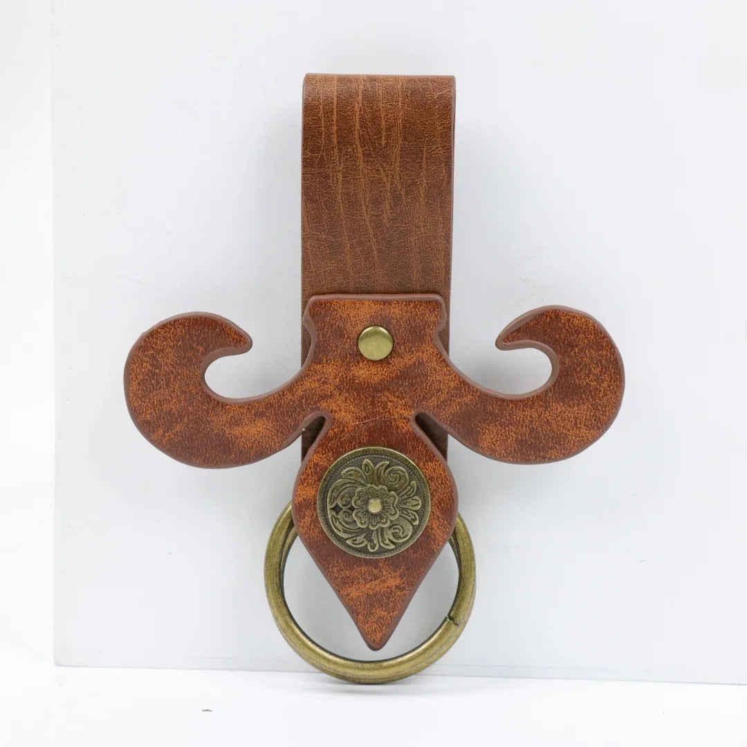 UYEE Belt Medieval Floral Rivet Leather Skirt Lift Clip Waist Sash