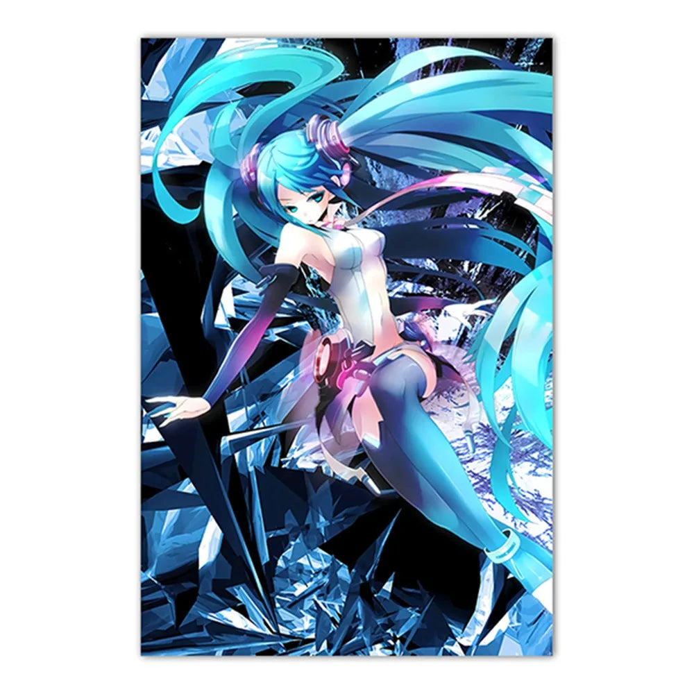 Hatsune Miku Canvas Wall Art Print | Anime Room Decor