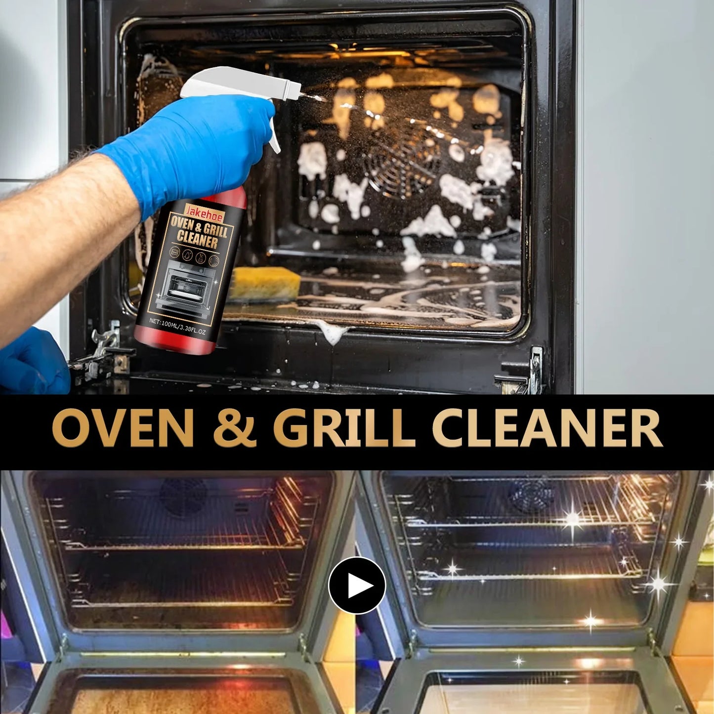 JAKEHOE Oven & Stove Foam Cleaner – Grease & Grime Remover 100ml Oven Foam Cleaner Oasis Select