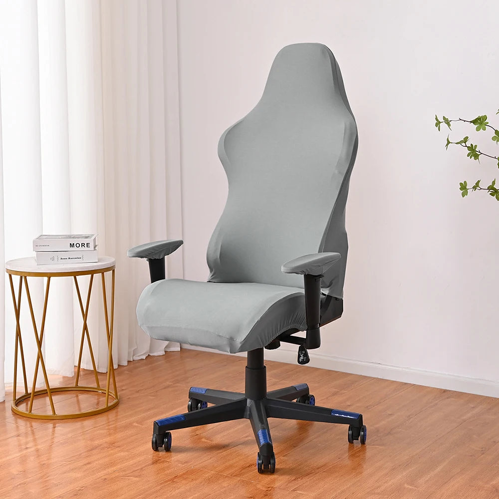 1PC Black Milk silk solid color e-sports chair cover, internet cafe sports seat chair cover, dustproof elastic chair cover Peaceful Pleasures Health and Wellness