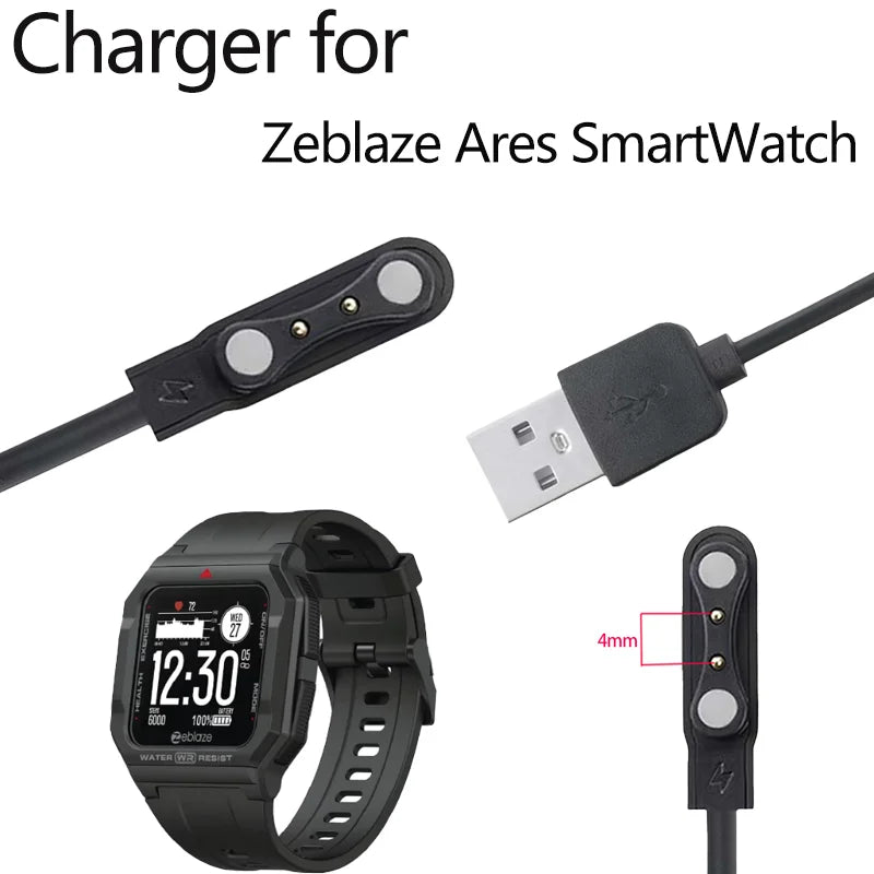 USB Charging Cable for Zeblaze Ares & Ares 2 Smartwatch Peaceful Pleasures Health and Wellness