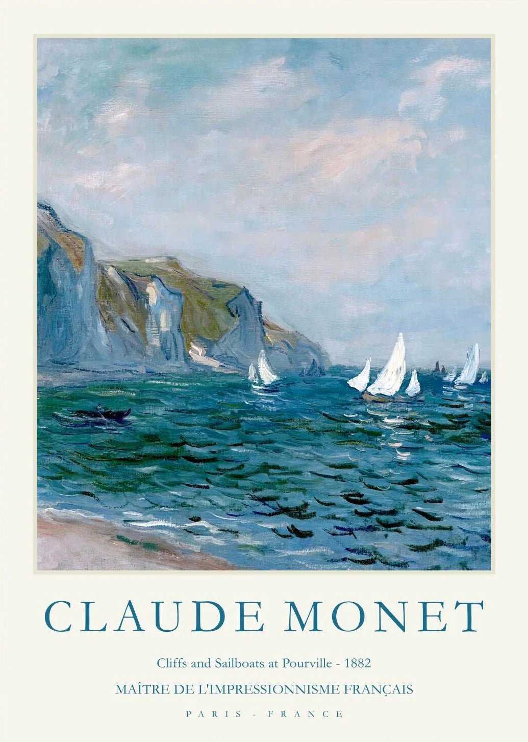 Claude Monet Abstract Landscape Canvas Wall Art | Unframed Print