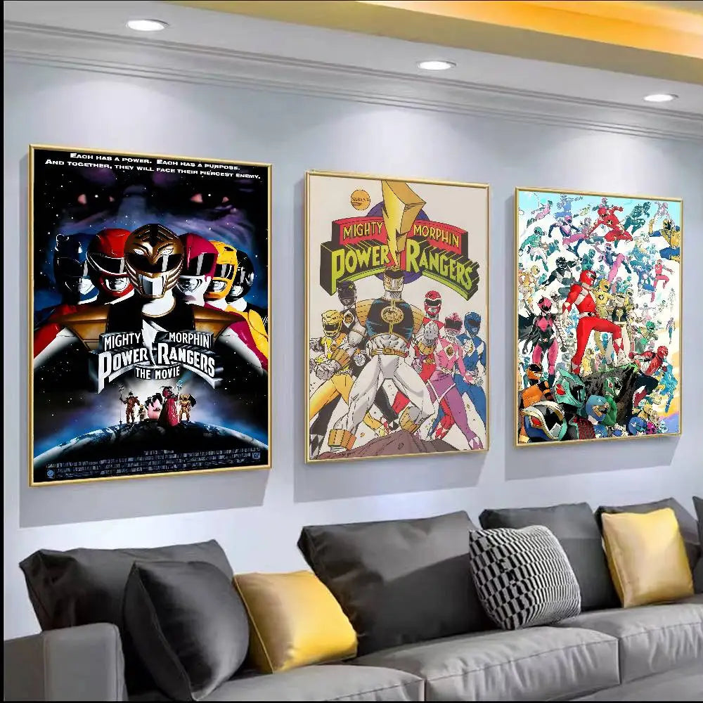 TV M-Mighty Morphin Power Rangers Poster HD art poster for home living room bar office decoration sticky, waterproof Peaceful Pleasures Health and Wellness