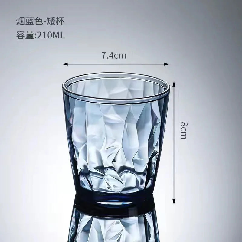1PC Acrylic AS water cup Household color plastic cup gargle beer cup Restaurant juice cup drop resistant reusable Peaceful Pleasures Health and Wellness 210ml M
