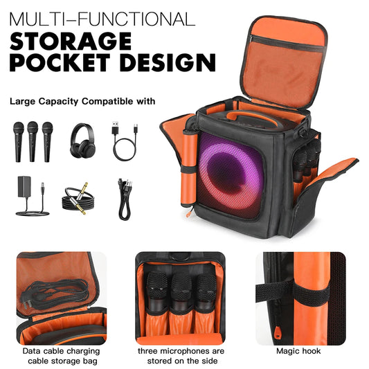 VODOOL Speaker Bag for JBL PartyBox Encore Essential 1 & 2 Speaker Carry Bag Peaceful Pleasures Health and Wellness