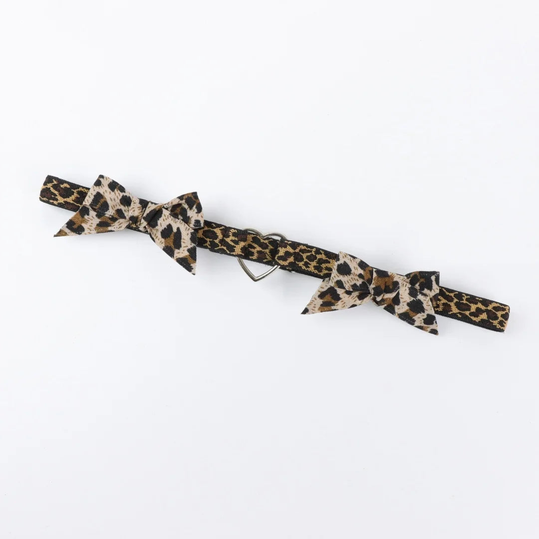 UYEE Leopard Print Bow Heart Leg Garter Belt Sexy Elastic Thigh Ring