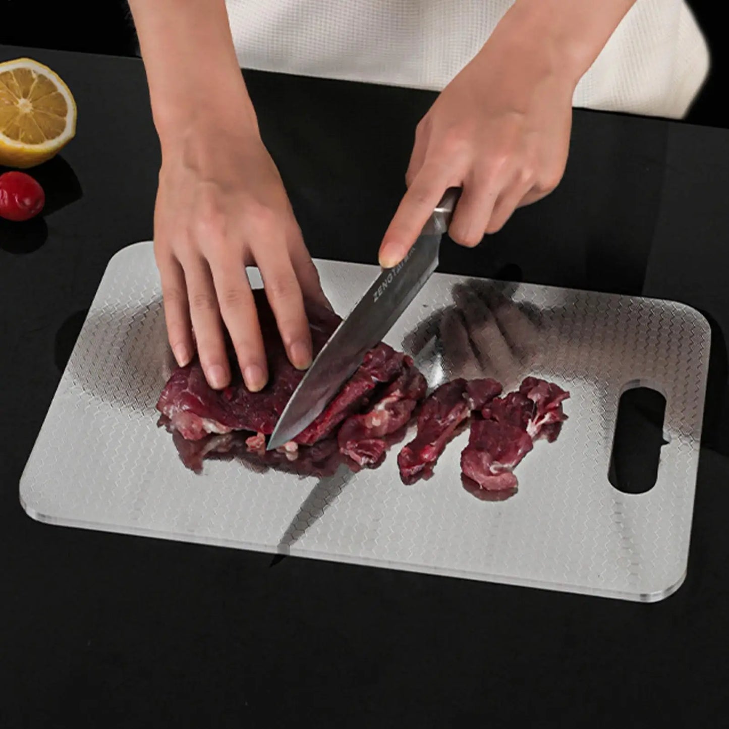 Double-Sided Stainless Steel Cutting Board | Dishwasher Safe Stainless Steel Cutting Board Peaceful Pleasures Health and Wellness