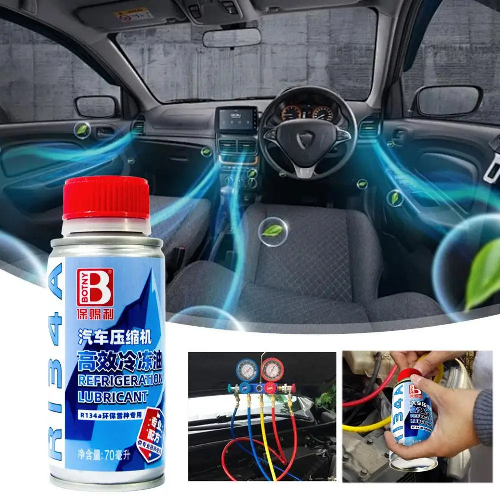 Universal High Quality Synthetic HFC 134a Refrigerant Compressor Oil for Car Air Conditioning System Efficient Lubricant Oil Peaceful Pleasures Health and Wellness