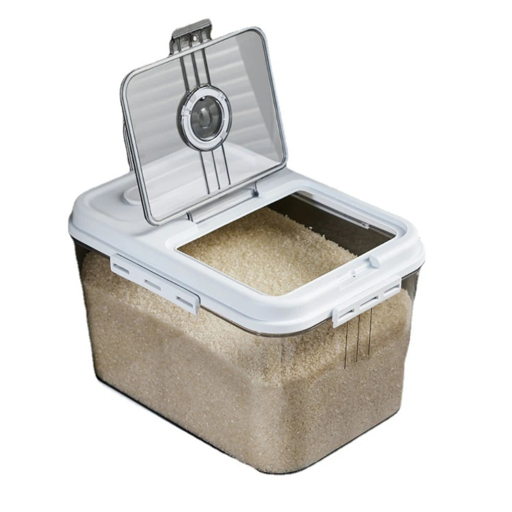 A36T-Rice Storage Box Grain Rice Dispenser Cereals Bucket Coffee Bean Pet Food Storage Peaceful Pleasures Health and Wellness