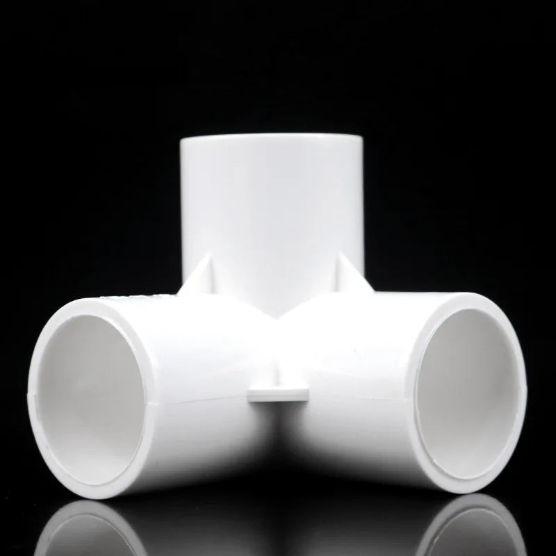 20/25/32/40/50mm PVC Pipe Connector Straight Elbow Tee Cross Joints Water Pipe Adapter 3/4 Ways Supply Joint DIY Accessories Peaceful Pleasures Health and Wellness 3-white 20mm