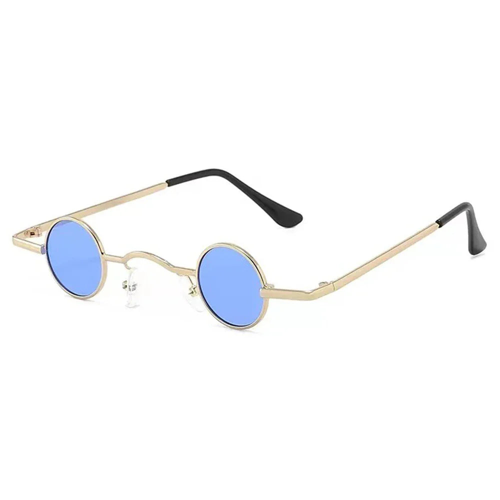 Small Round Sunglasses UV400 Metal Frame – Unisex Hip Hop Shades