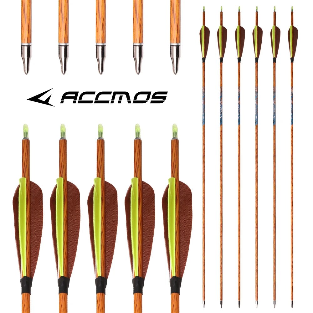 ID6 2 Wood Grain Pure Carbon Arrow Spine 300 350 400 450 500 550 600