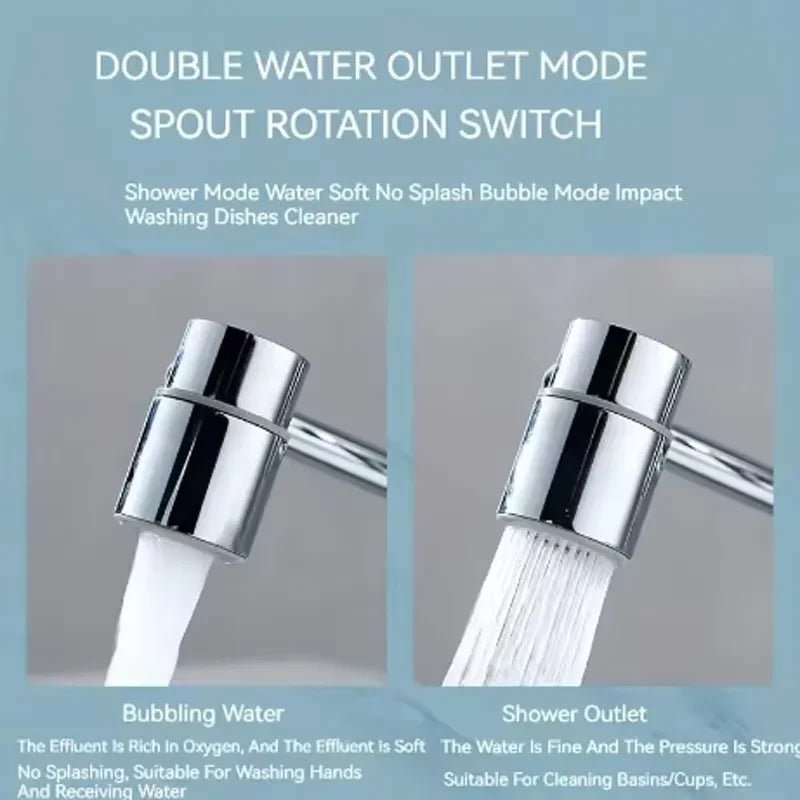 1080° Swivel Stainless Steel Faucet Extender | Dual Spray Mode