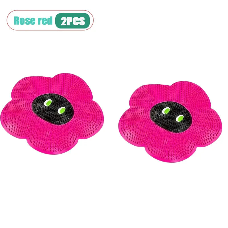 Flower Silicone Foot Scrub Mat – Non-Slip Shower Massage Pad