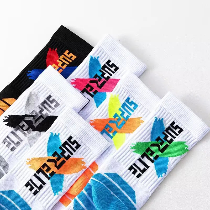 Basketball Socks, Thickened Towel Soles, Wear-resistant and Breathable High-top Sports Socks, Outdoor Pressure Running Socks Peaceful Pleasures Health and Wellness