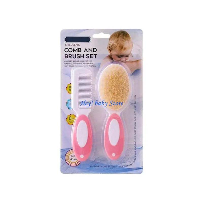 Baby Soft Hair Brush & Comb Set – Gentle Scalp Bath Scrubber