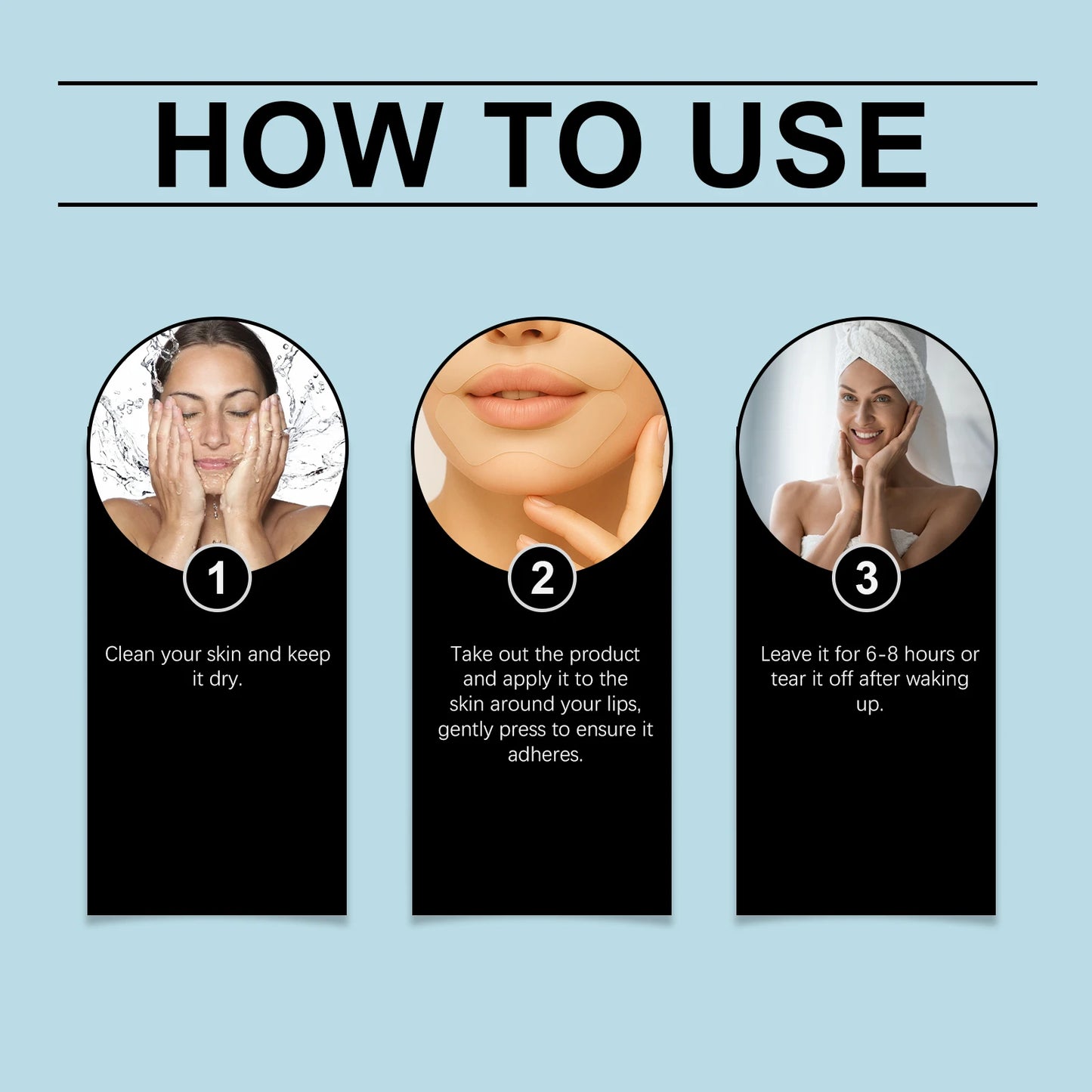 Anti Wrinkle Stickers for Lip Moisturizes Smooth Lifting Skin Fade Fine Lines Enhance Elasticity Improve Sagging Smile Lip Patch Peaceful Pleasures Health and Wellness