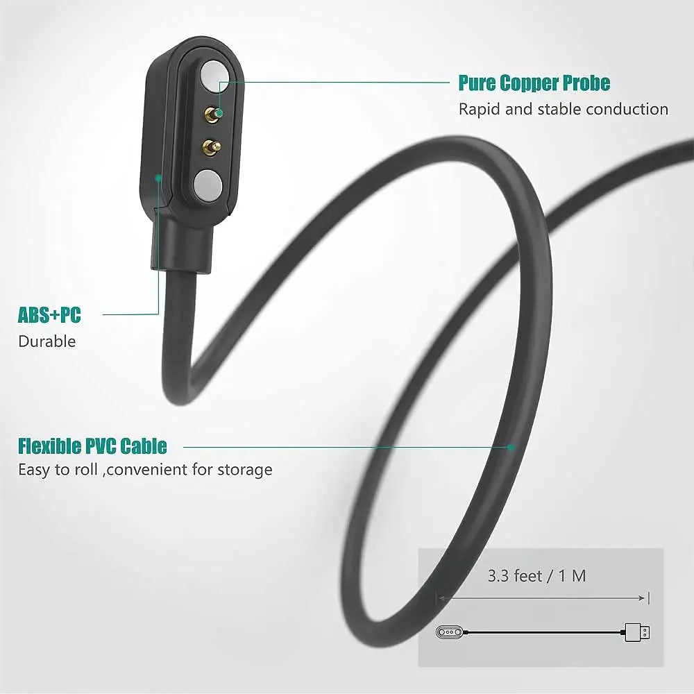 Magnetic USB Charger for AMAZTIM C20, Kospet Tank & GT600 Peaceful Pleasures Health and Wellness