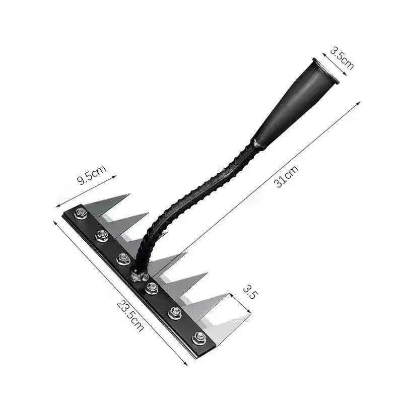 5–8 Teeth Carbon Steel Garden Rake – Detachable Multifunctional