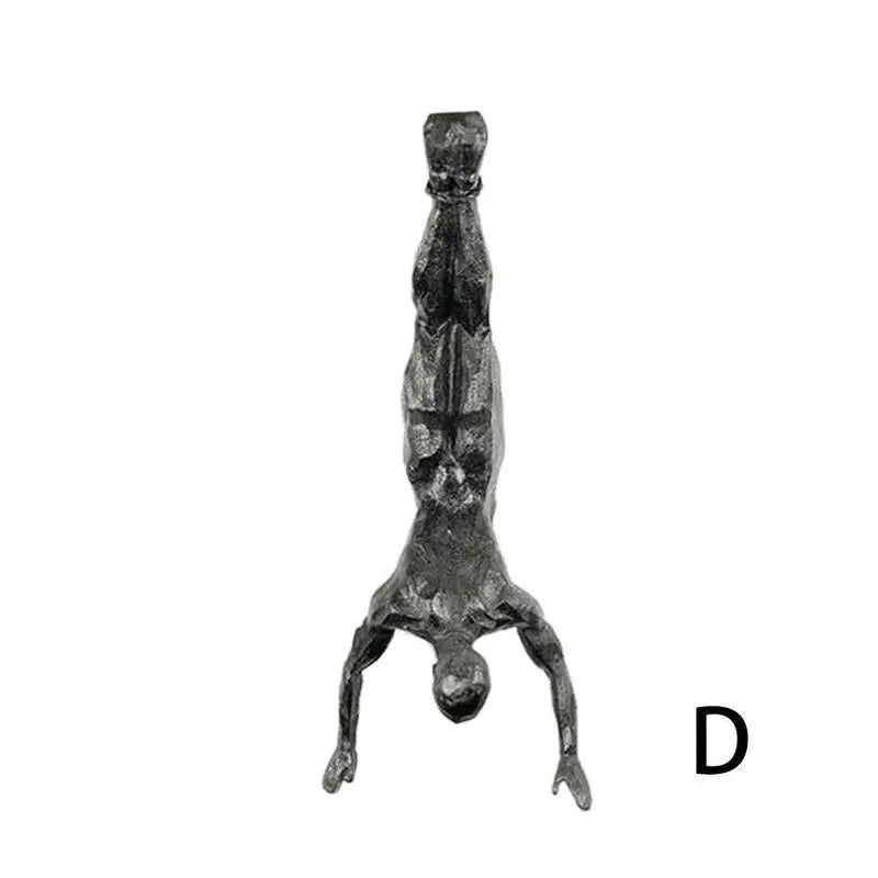 Athlete Rock Climbing Man Resin Background Wall Hanging Decoration Sculpture Statue Figures Present Decor Retro Peaceful Pleasures Health and Wellness D