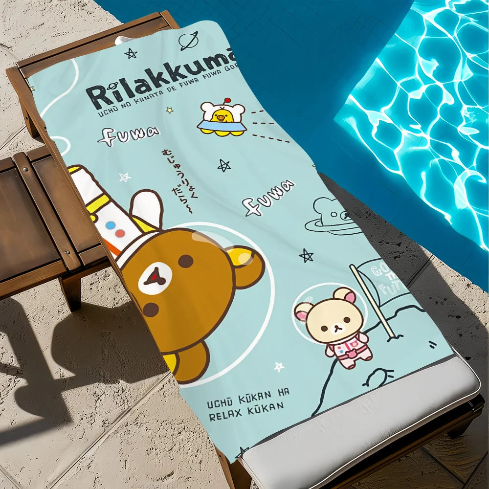 Rilakkuma Cartoon Beach Towel | Quick Dry Soft Pool Towel