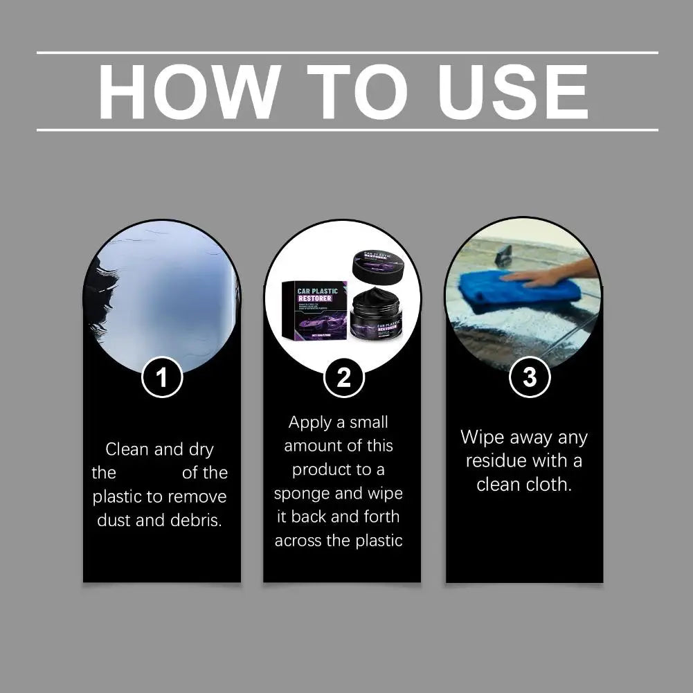 Easily Restores Original Color Shine Of Automotive Plastics Car Plastic Restorer 1/3/5pcs 50g Car Plastic Scratch Removal Agent Peaceful Pleasures Health and Wellness