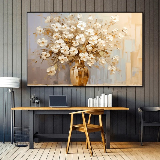 Modern Vintage Floral Canvas Art Print | Frameless Wall Decor Canvas Art Print Peaceful Pleasures Health and Wellness ZLH5007 20x30cm No Frame