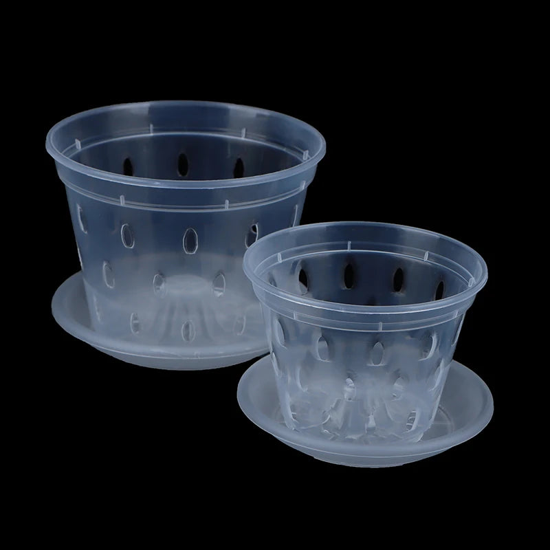 Household Orchid Special Flower Pot Garden Plant Drainage Pots With Hole Transparent Orchid Basket Plastic Breathable Flower Pot Peaceful Pleasures Health and Wellness