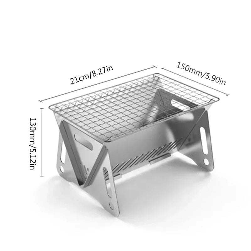 Charcoal Barbecue BBQ Grill Heating Furnace Folding Tourist for You Wood Stove Tools Ring Camping Rings Outdoor Grille 18 Belt Peaceful Pleasures Health and Wellness